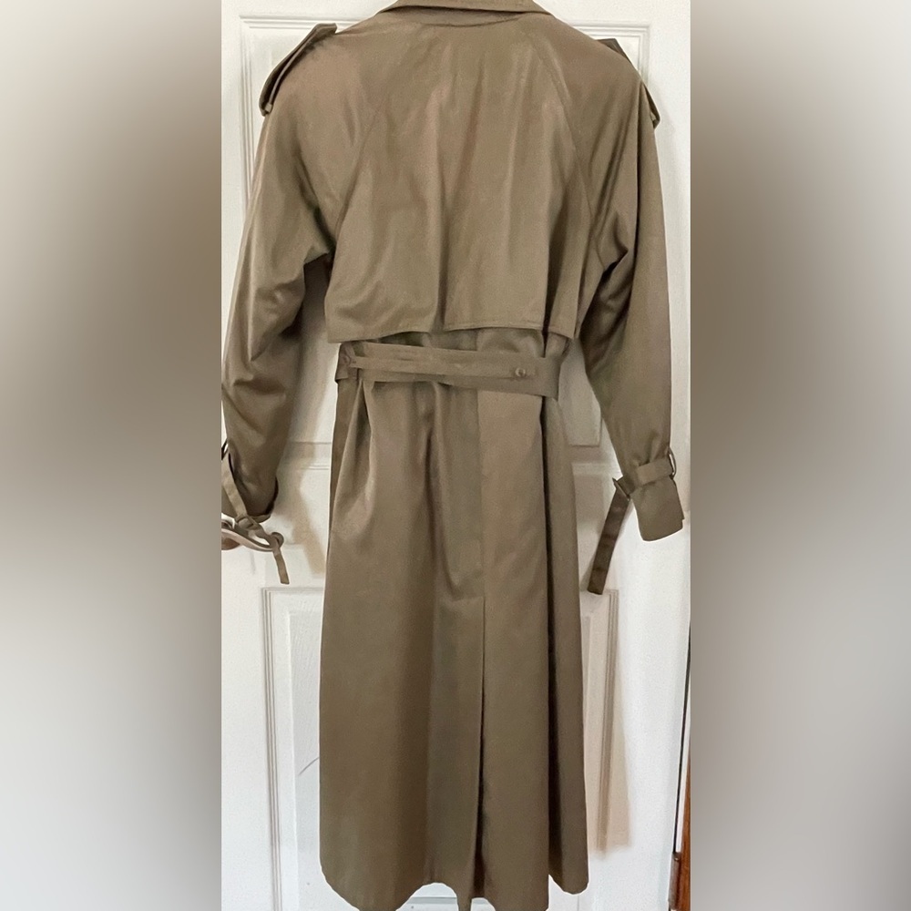 Worthington Womens Olive Green ThermoLite Lined Trenchcoat Size 8 - Picture 6 of 11